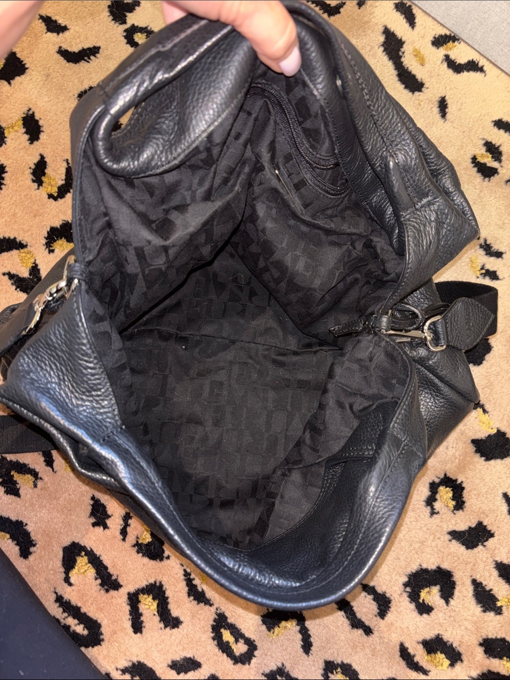 Furla Black Pebbled Leather Shoulder Bag with Detachable Strap - Picture 6 of 6